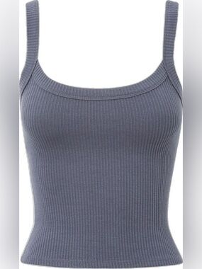 Supre Cotton Rib Riri Tank ~ slate gray 🩶